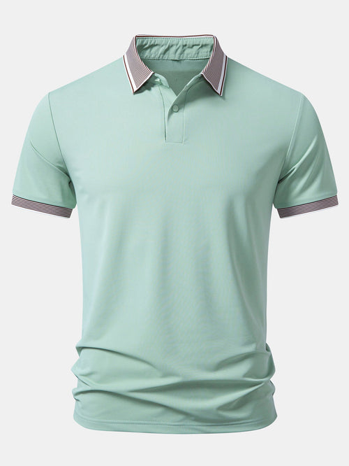 Contrast Stripe Trim Polo