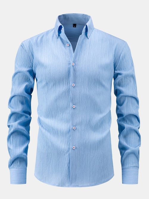Long Sleeve Crinkle Button Up Shirt