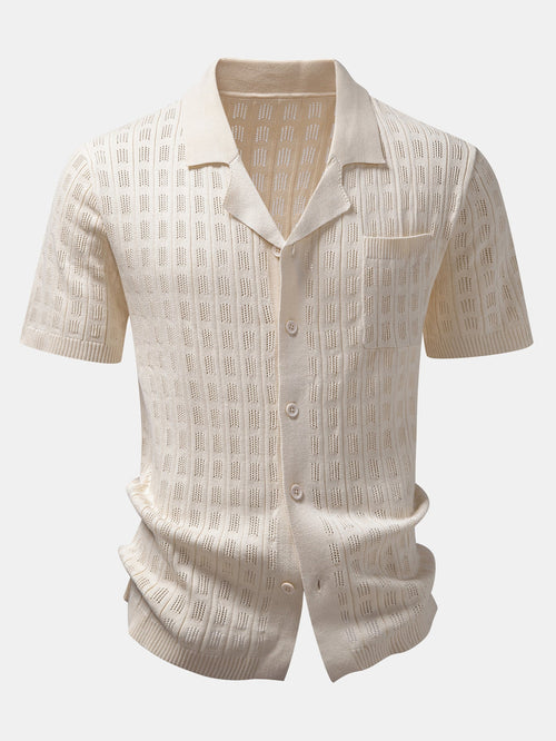 Plaid Open Knit Shirt