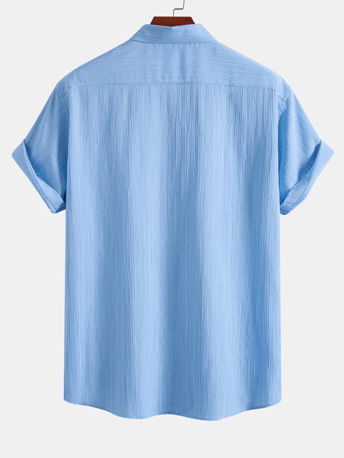 Crinkled Textured Button Down Shirt