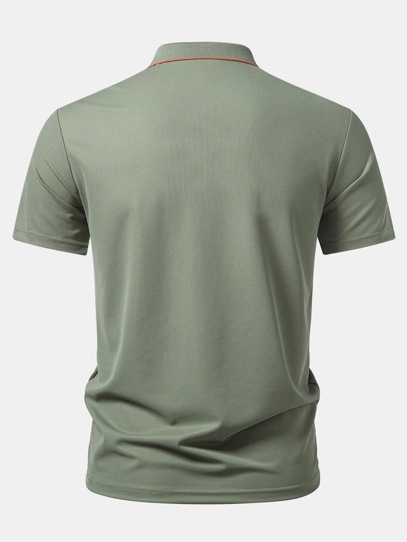 Textured Zipper Polo