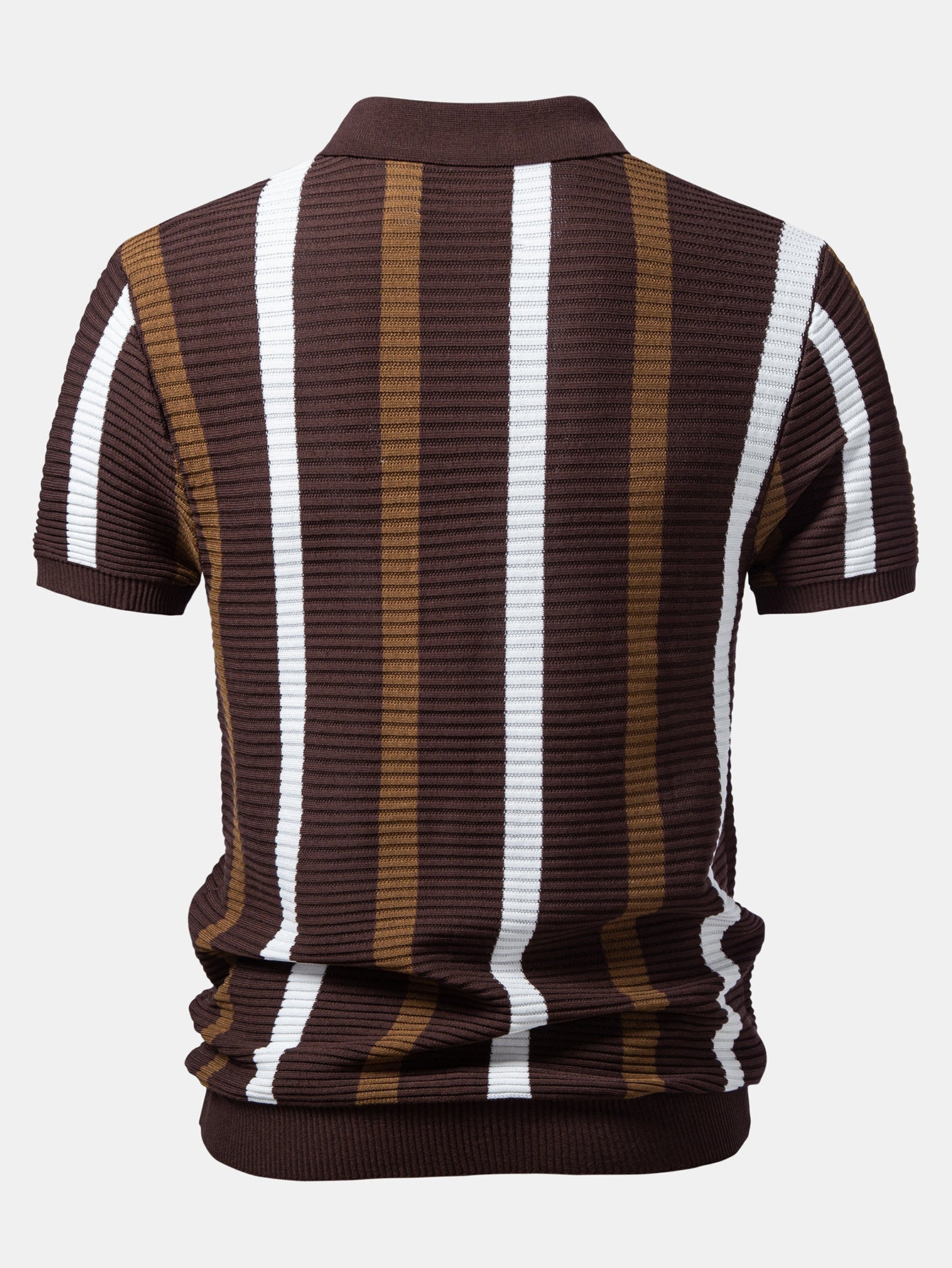 Stripe Textured Knit Polo