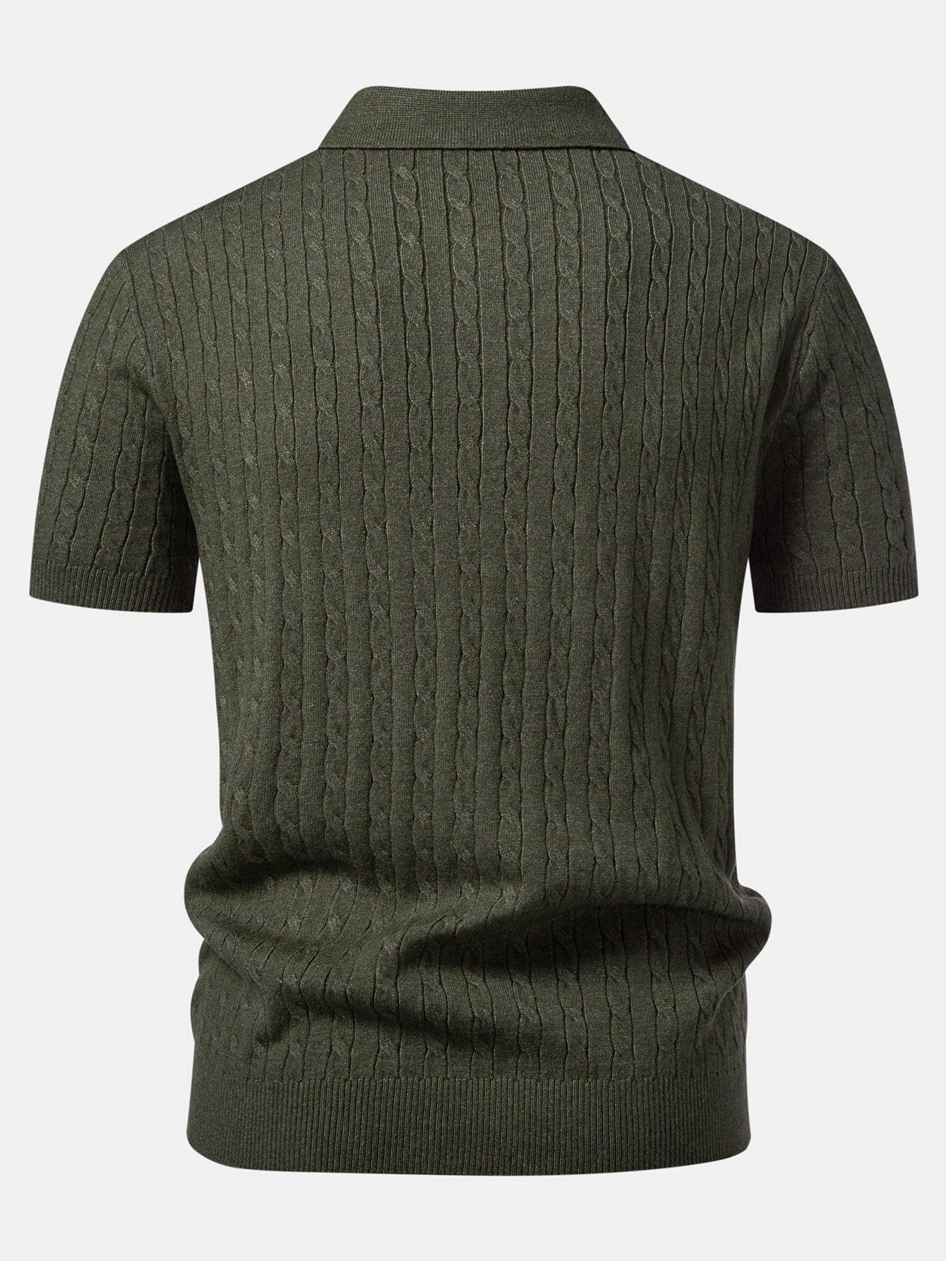 Twisted Jacquard Knit Polo