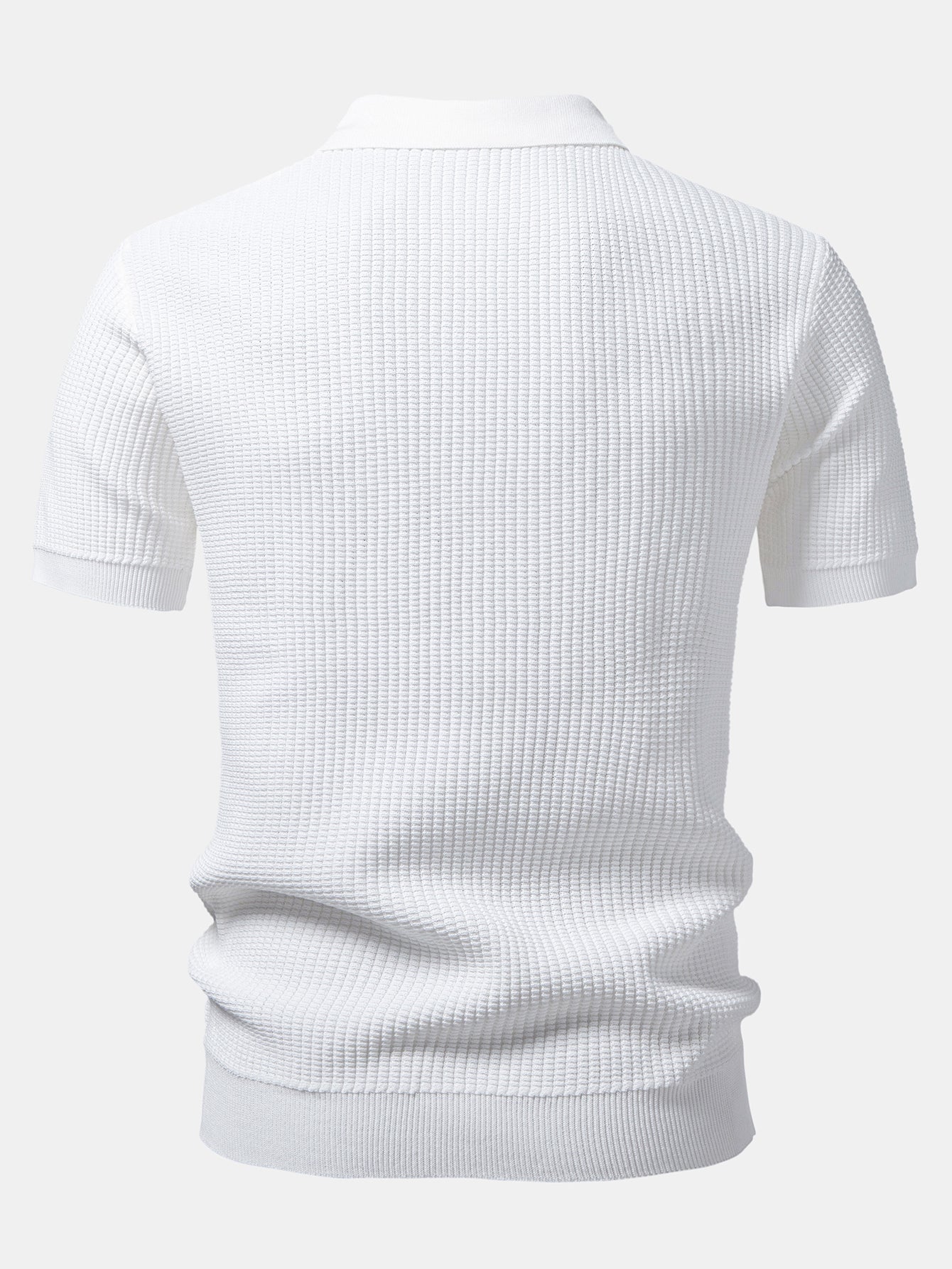 Stripe Johnny Collar Knit Polo
