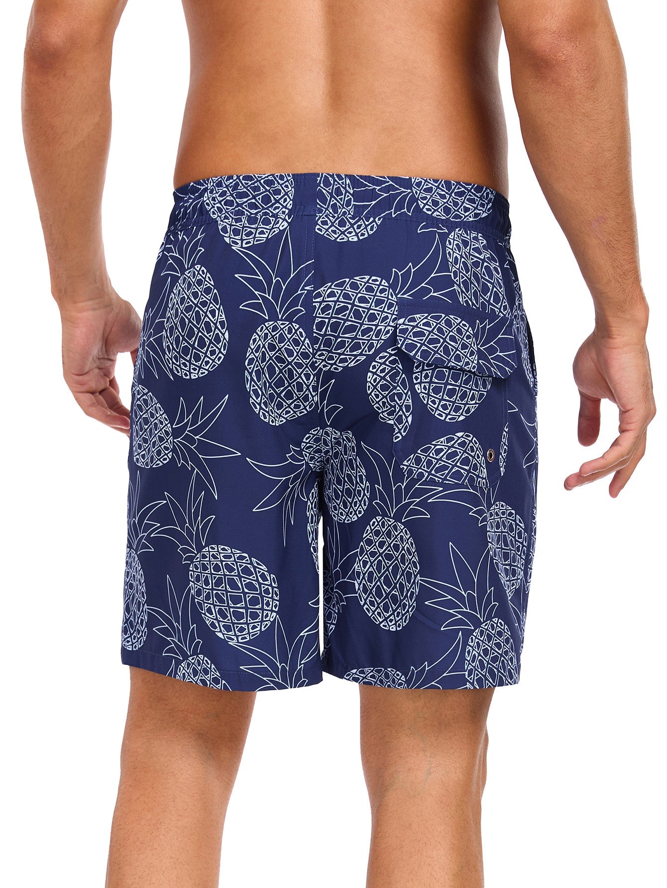 2 In 1 Pineapple Print Swim Shorts