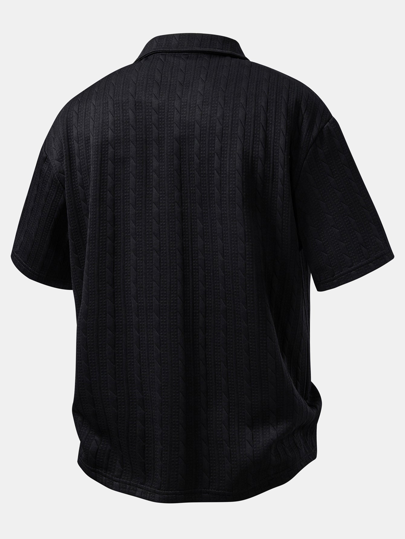 Relax Fit 2 In 1 Twist Jacquard V Neck Polo