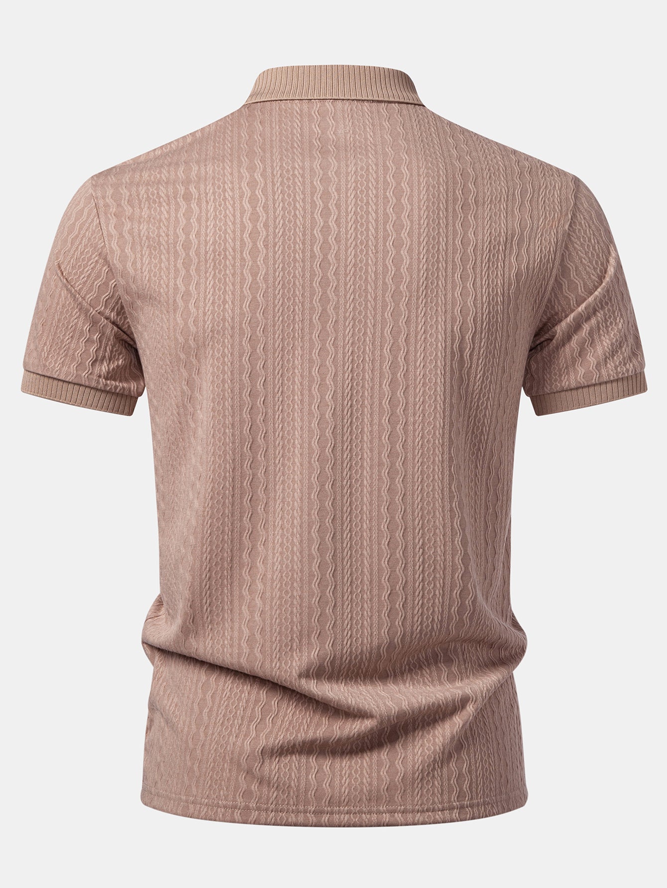Twisted Jacquard Johnny Collar Polo