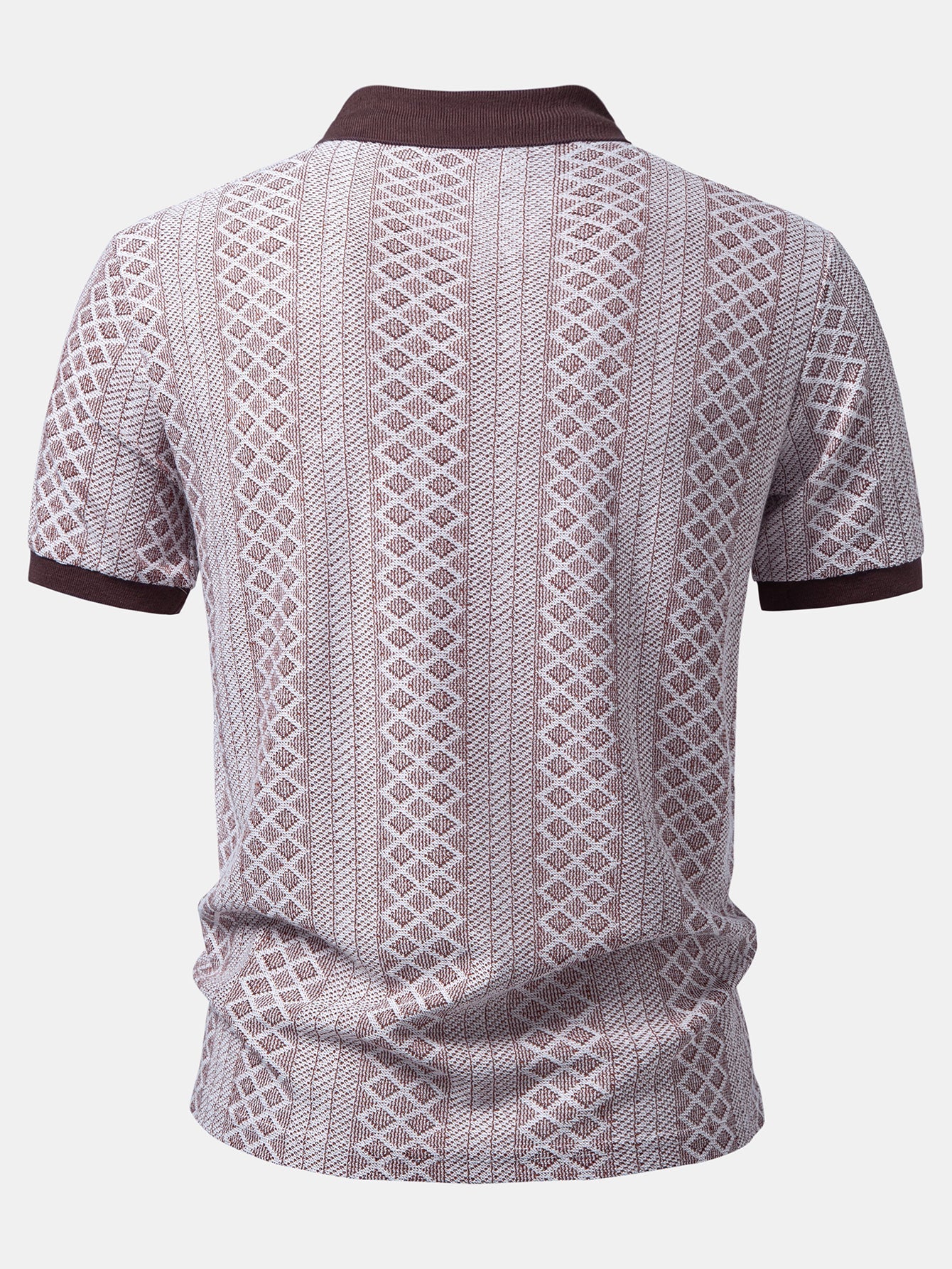 Geometric Rhombus Jacquard Polo