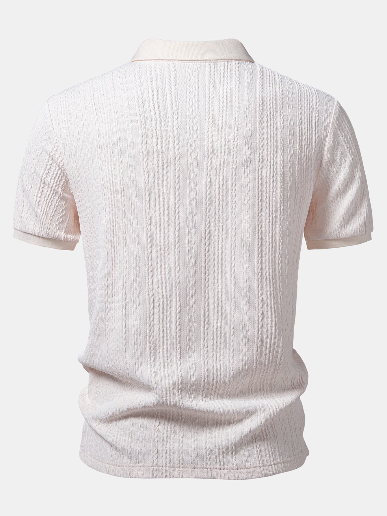 Twist Jacquard V Neck Polo