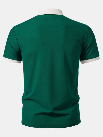 Contrast Collar Polo