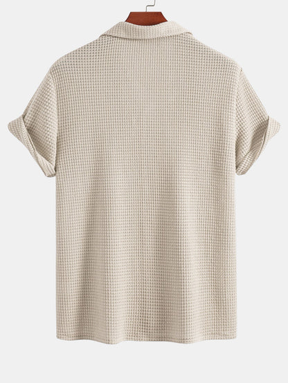 Waffle Textured Cuban Shirt