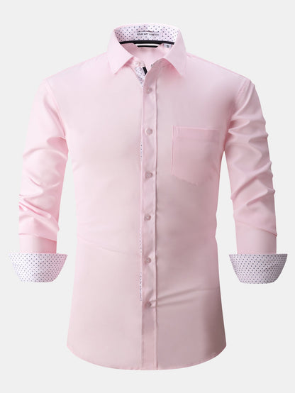 Long Sleeve Contrast Dress Shirt