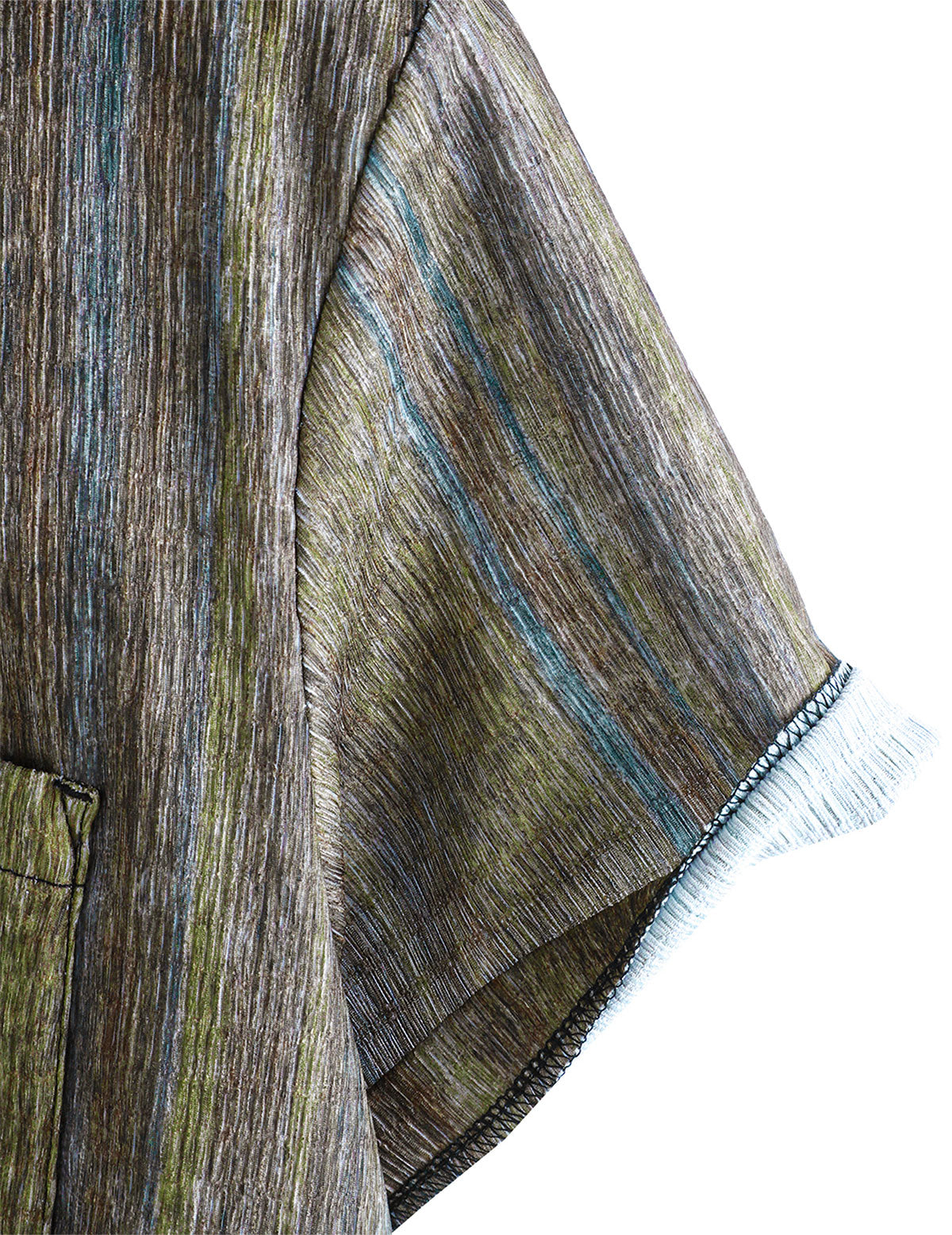 Men’s Vintage Green Striped Hawaiian Button Up Short Sleeve Shirt