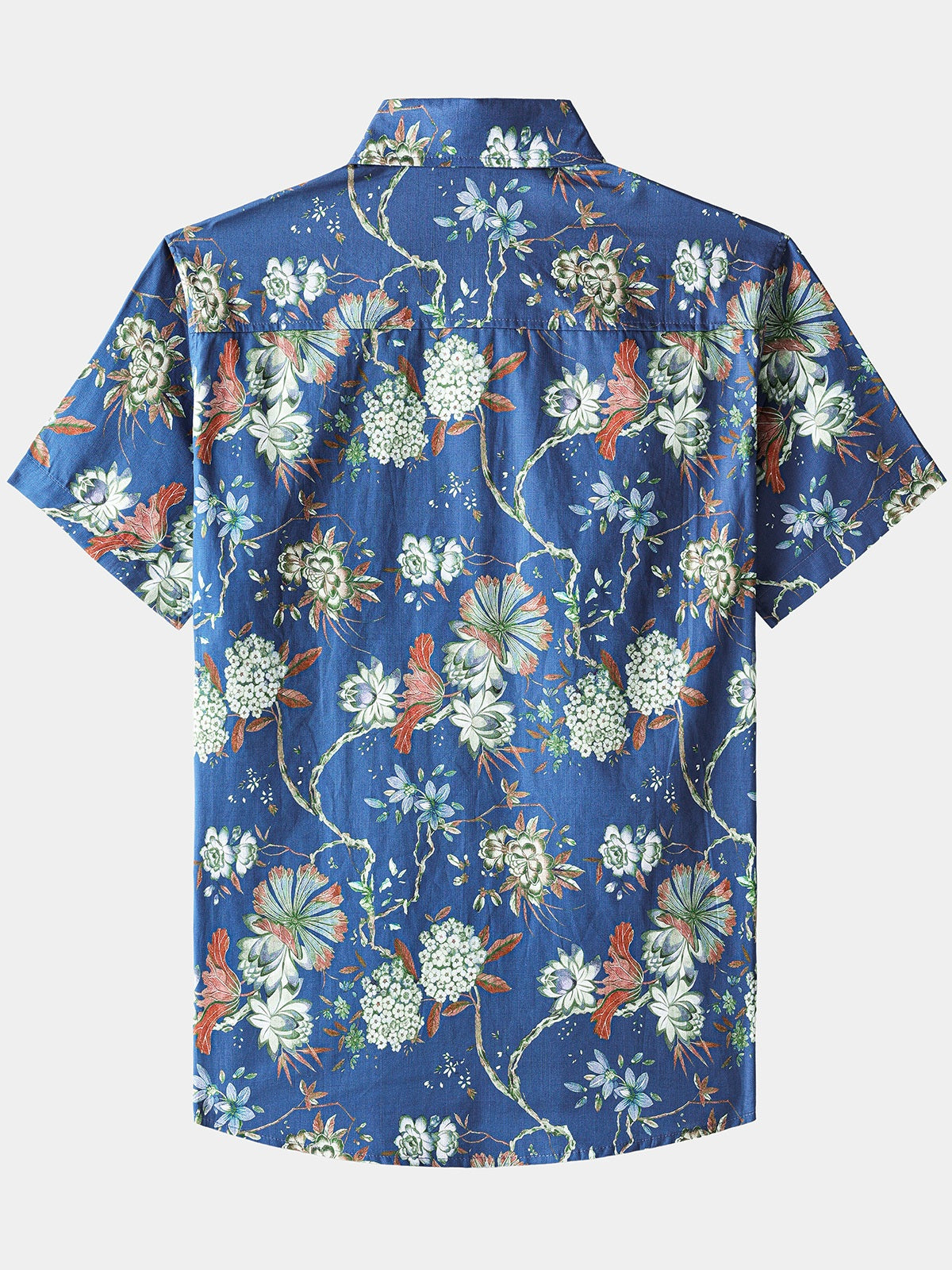 Men’s Cotton Beach Floral Short Sleeve Button Down Breathable Cool Shirt