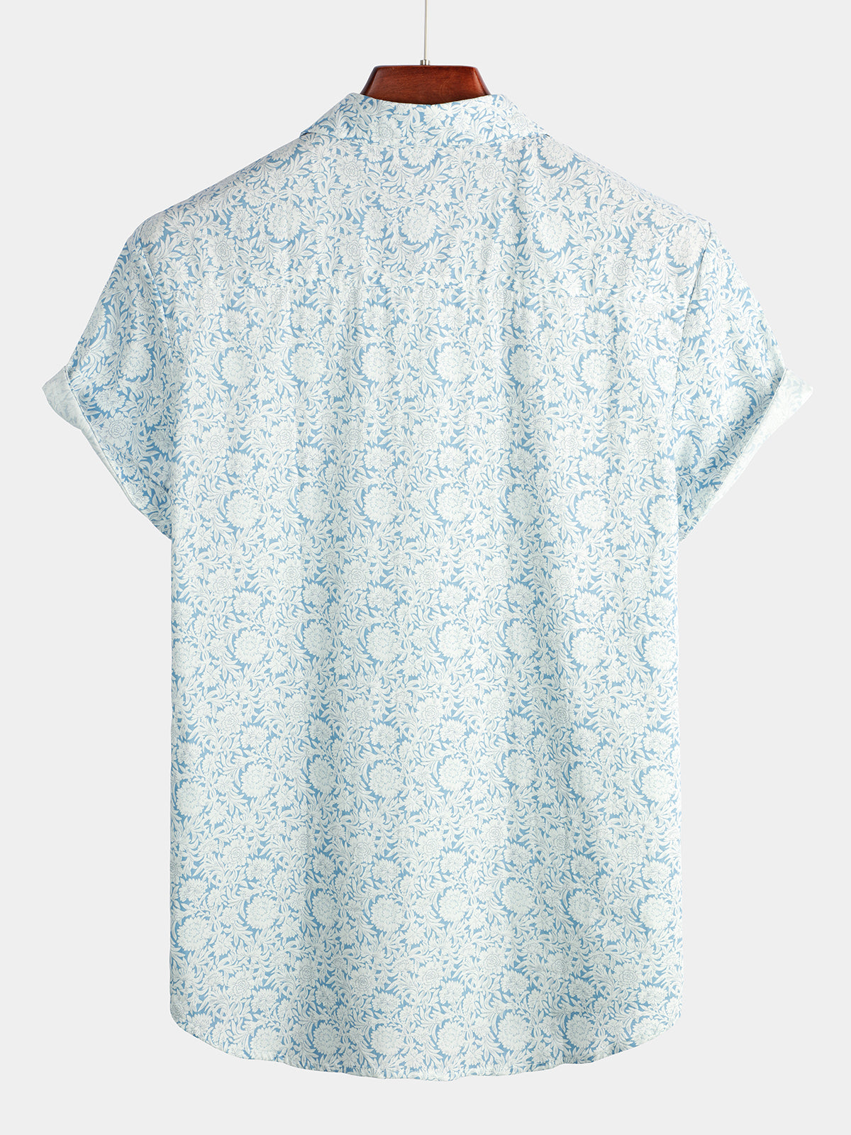 Men's Floral Printed Holiday Cotton Casual Shirt