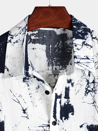 Men's Retro Short Sleeve Holiday Casual Shirt