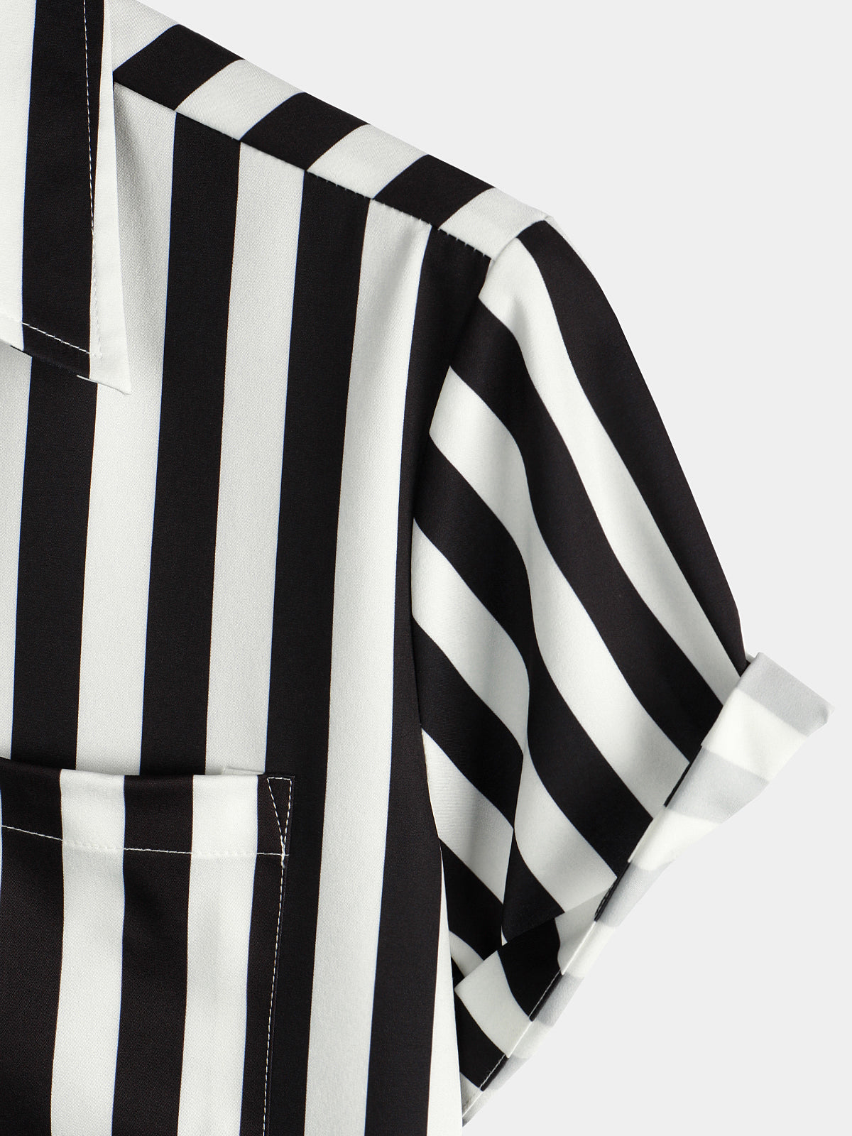 Men's Leopard & Striped Pocket Holiday Casual Shirt