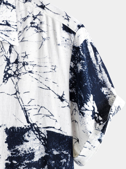 Men's Retro Short Sleeve Holiday Casual Shirt
