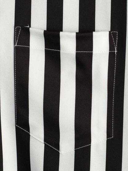 Men's Leopard & Striped Pocket Holiday Casual Shirt