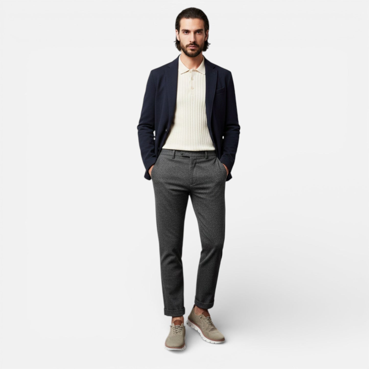Men’s Refined Knit Lace-Up Oxfords