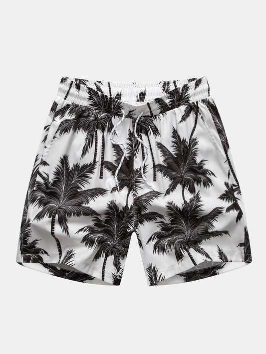 Palm Tree Print Swim Shorts