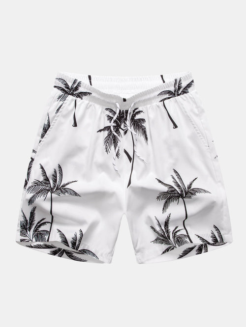 Palm Tree Print Swim Shorts