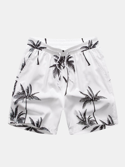 Palm Tree Print Swim Shorts