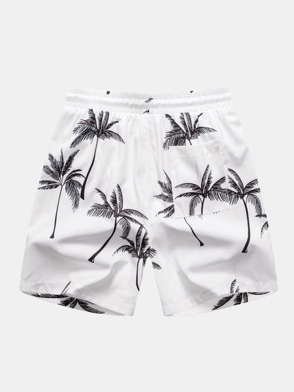 Palm Tree Print Swim Shorts