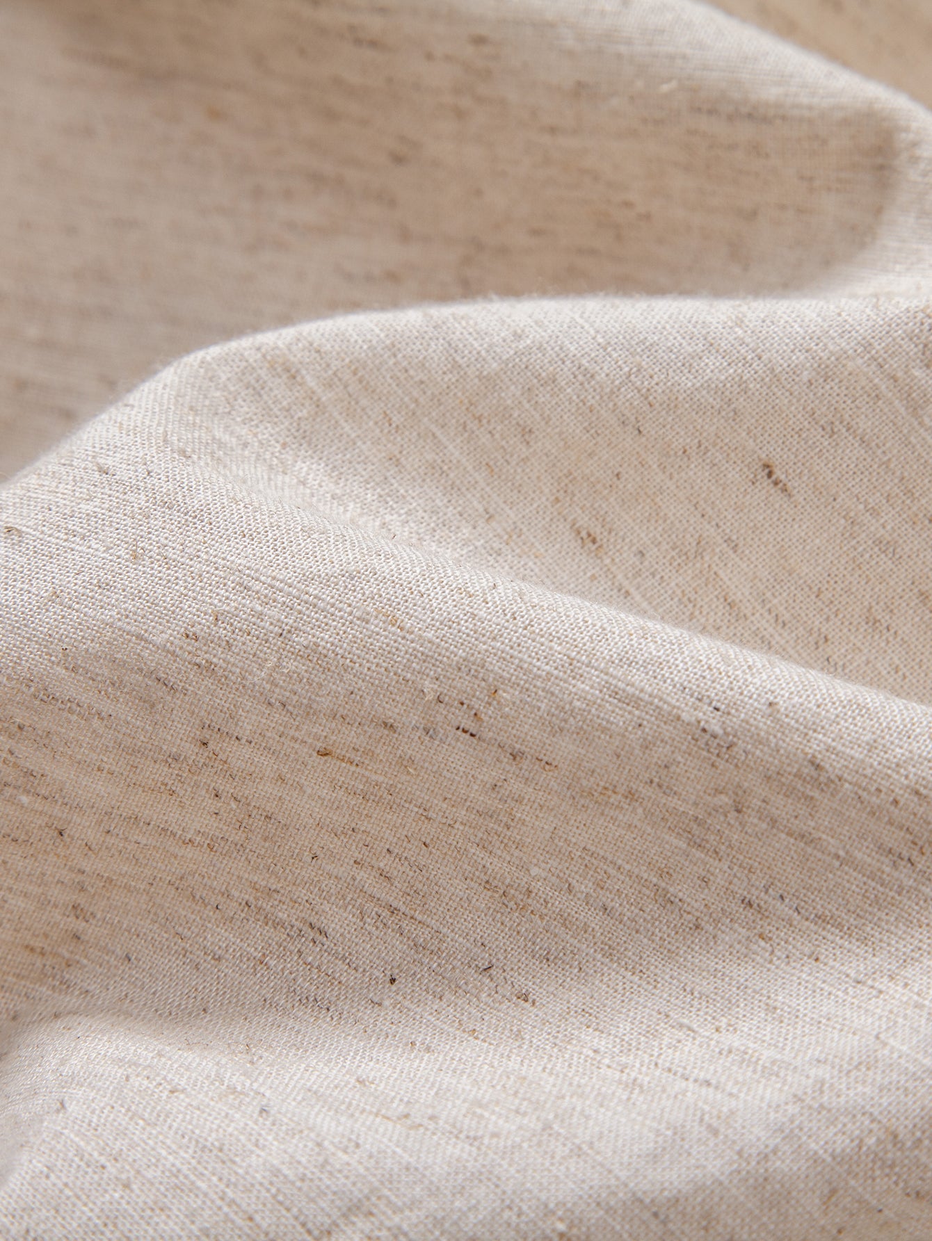 Long Sleeve Linen Cotton Blend Shirt With Pocket