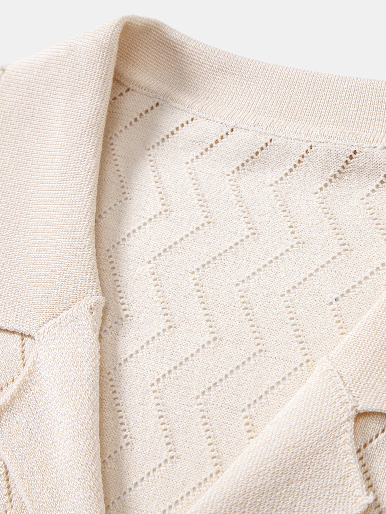 Zig Zag Open Knit Shirt
