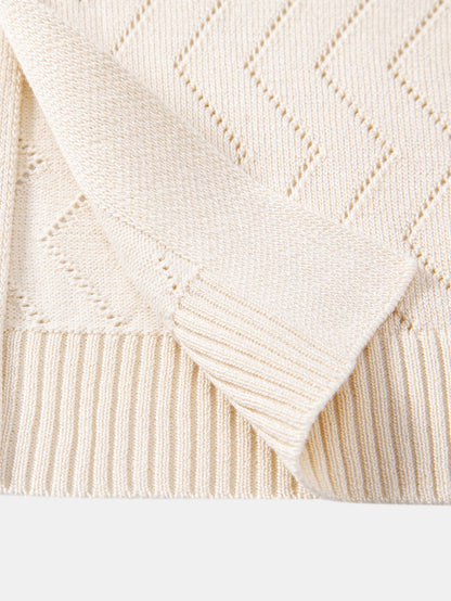 Zig Zag Open Knit Shirt