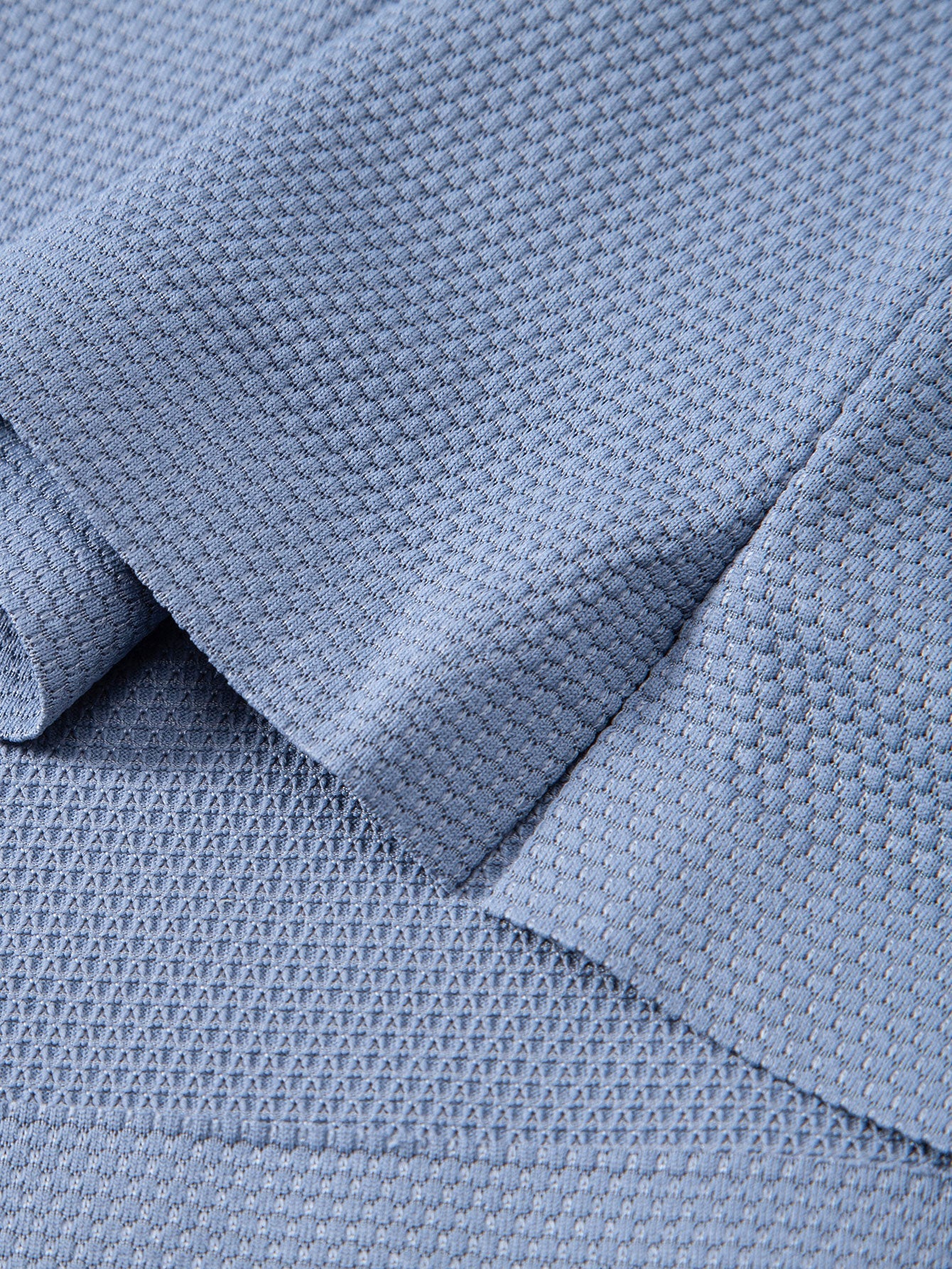 Pineapple Textured Zipper Polo