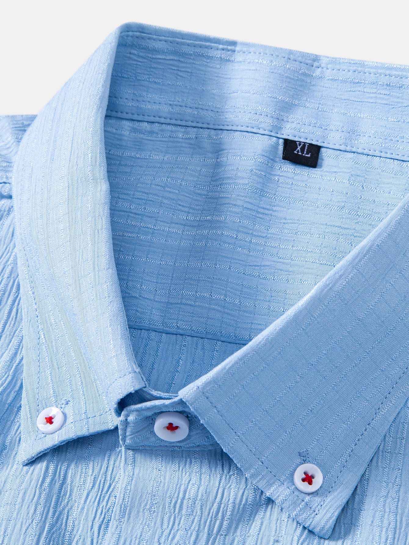 Crinkled Textured Button Down Shirt