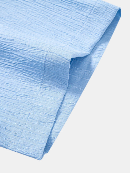Crinkled Textured Button Down Shirt