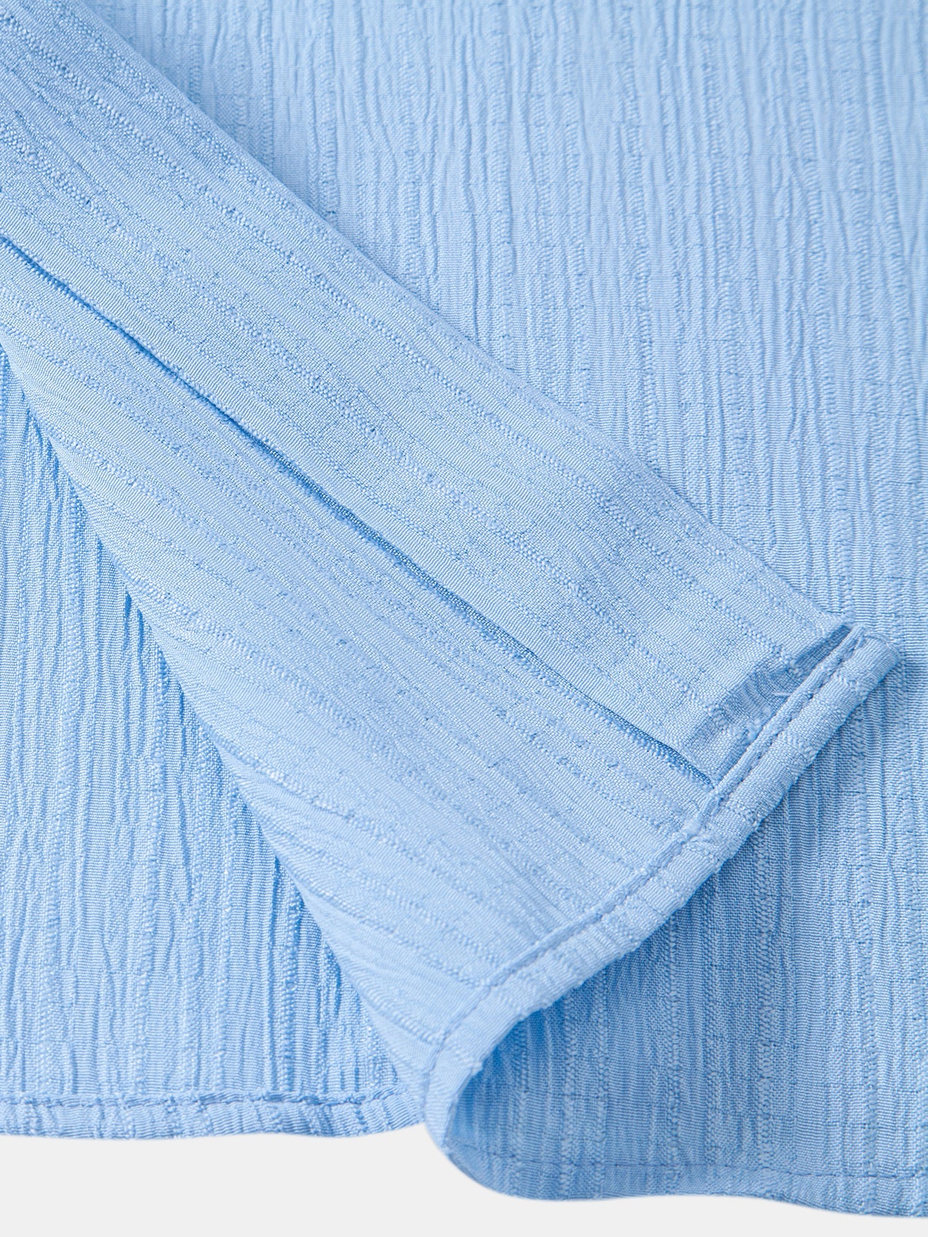 Crinkled Textured Button Down Shirt