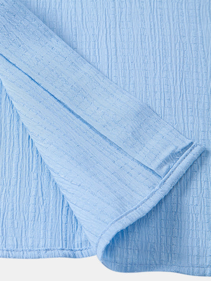Crinkled Textured Button Down Shirt