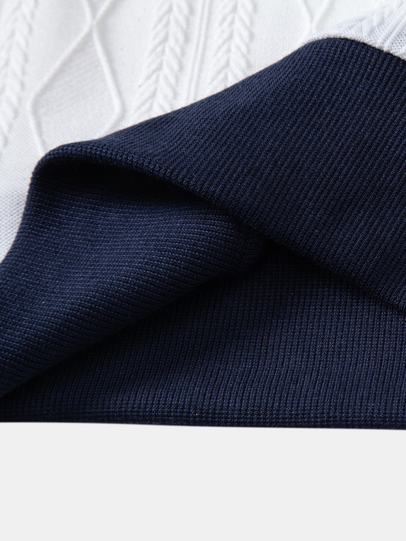 Contrast Geometry Jacquard Knit Polo