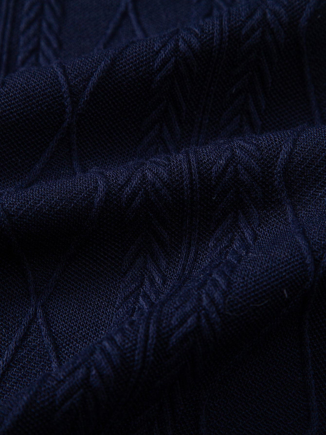 Contrast Geometry Jacquard Knit Polo