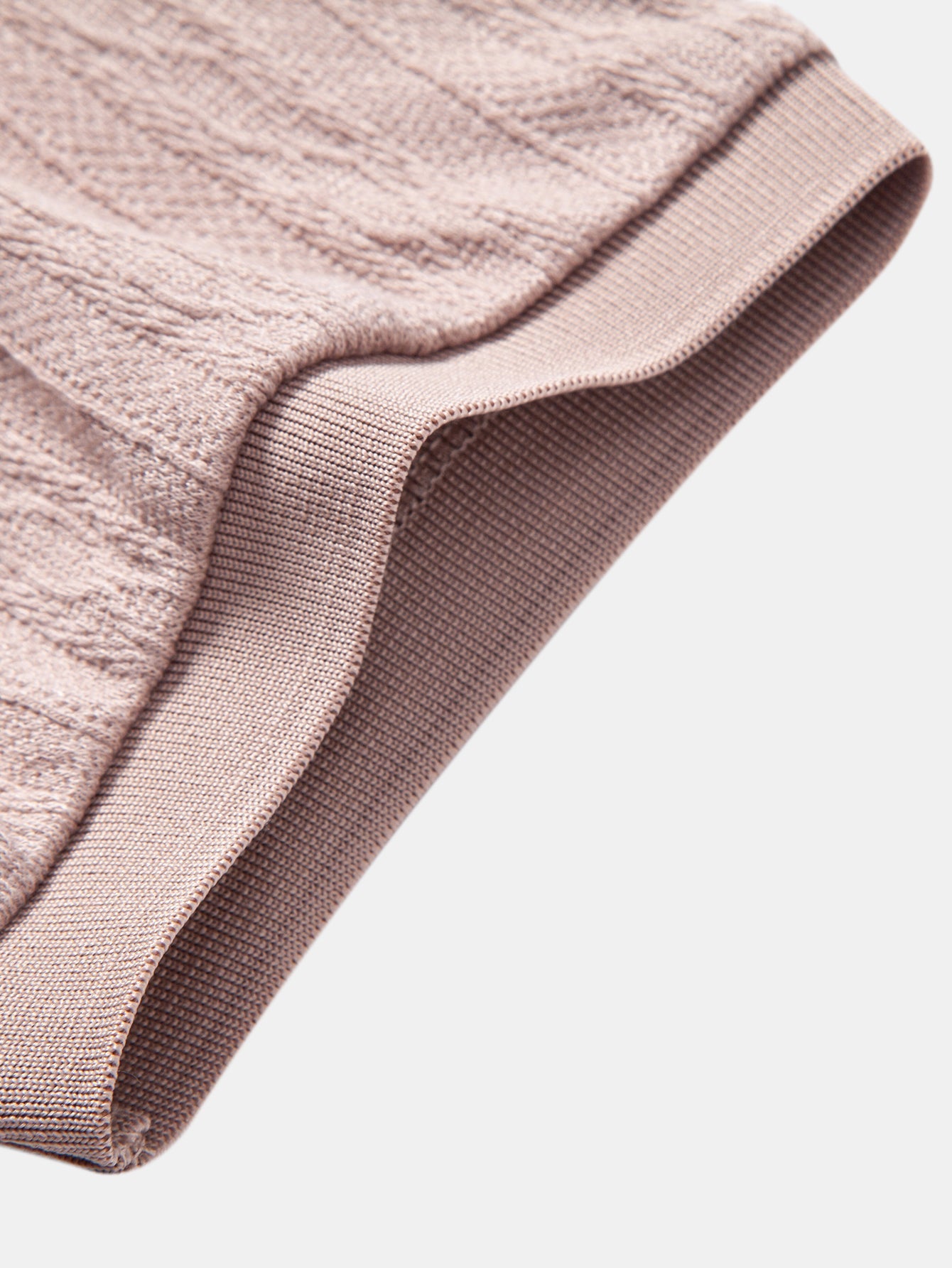 Twisted Jacquard Zipper Polo
