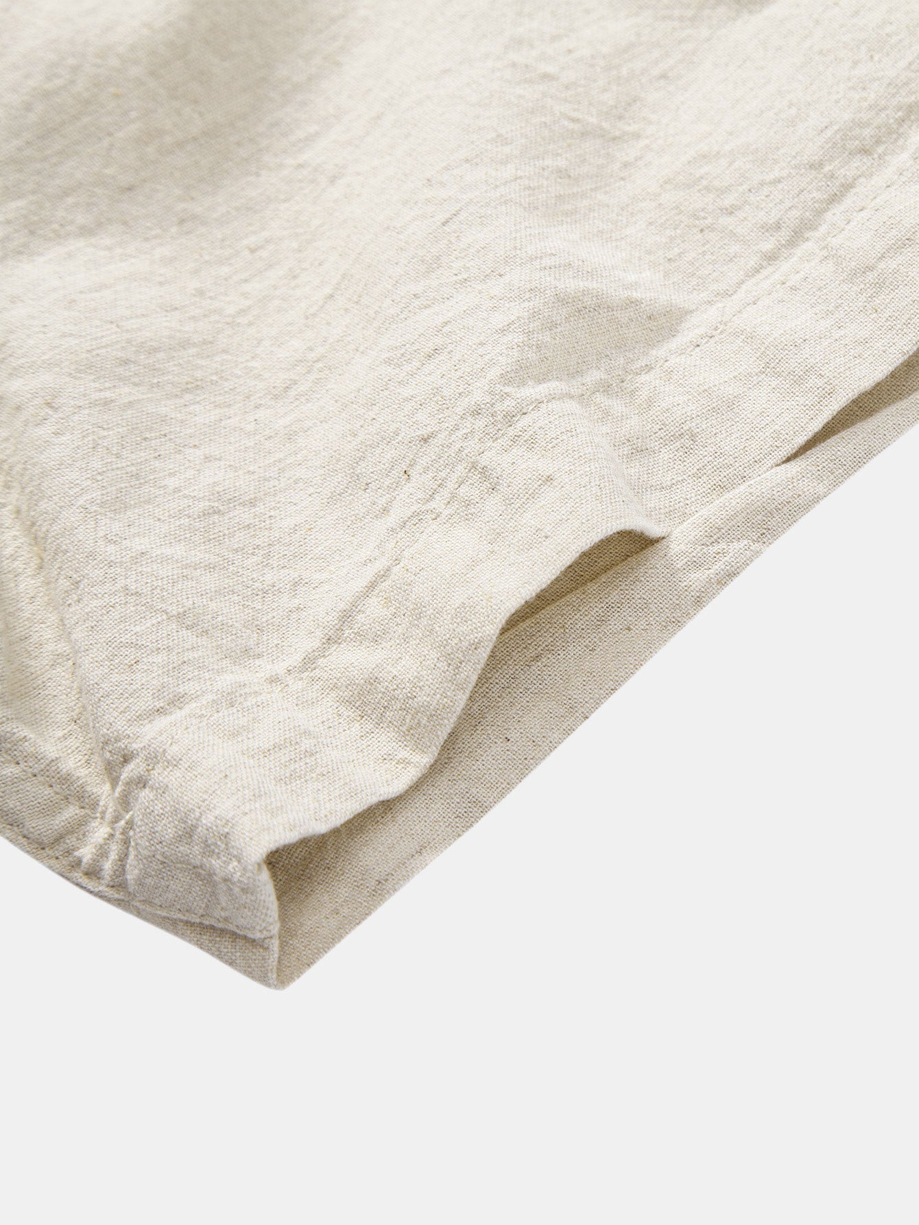 Half Open Collar Linen Shirt