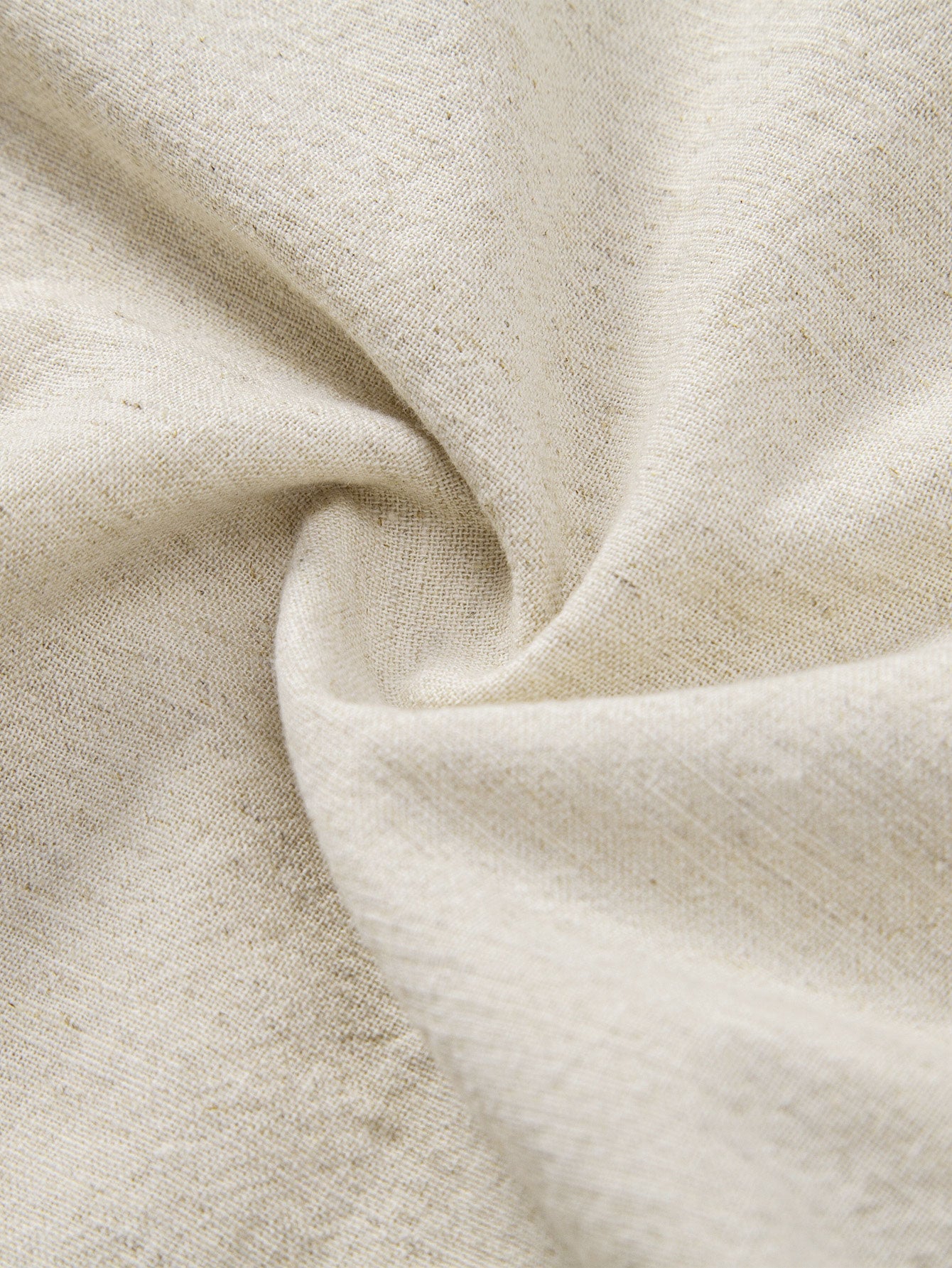 Half Open Collar Linen Shirt