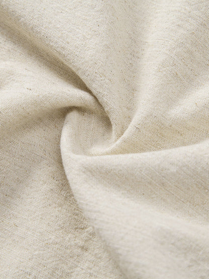 Half Open Collar Linen Shirt