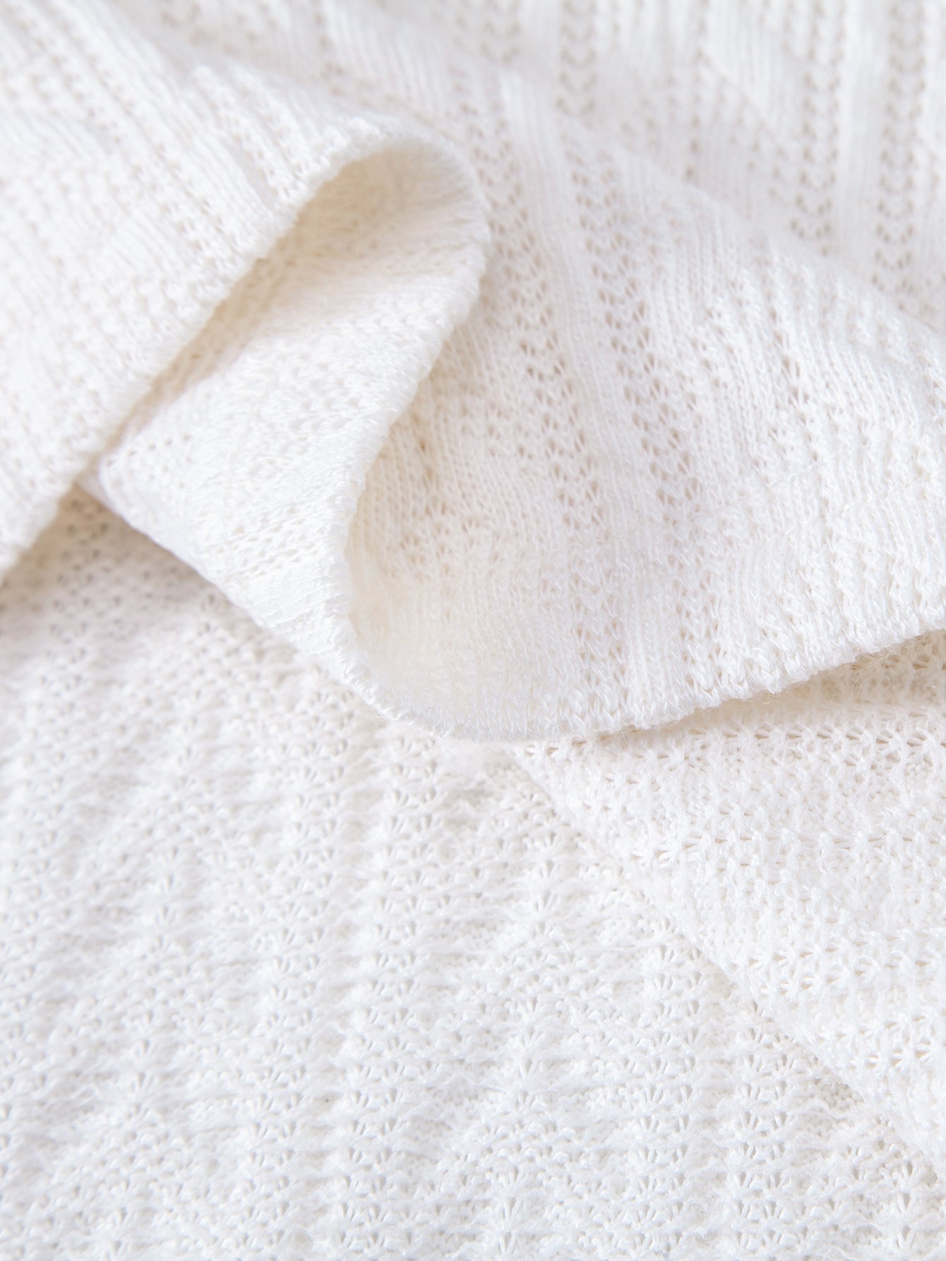 Wheat Ear Jacquard Zipper Knit Polo
