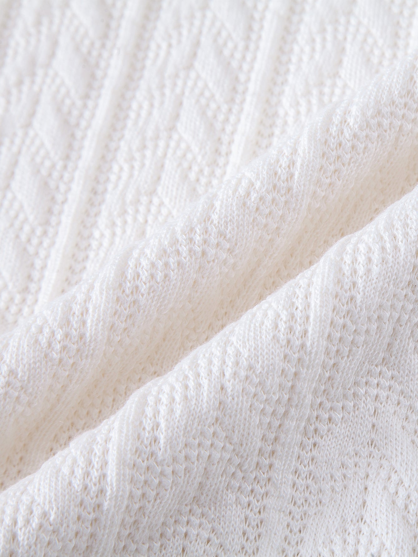 Wheat Ear Jacquard Zipper Knit Polo