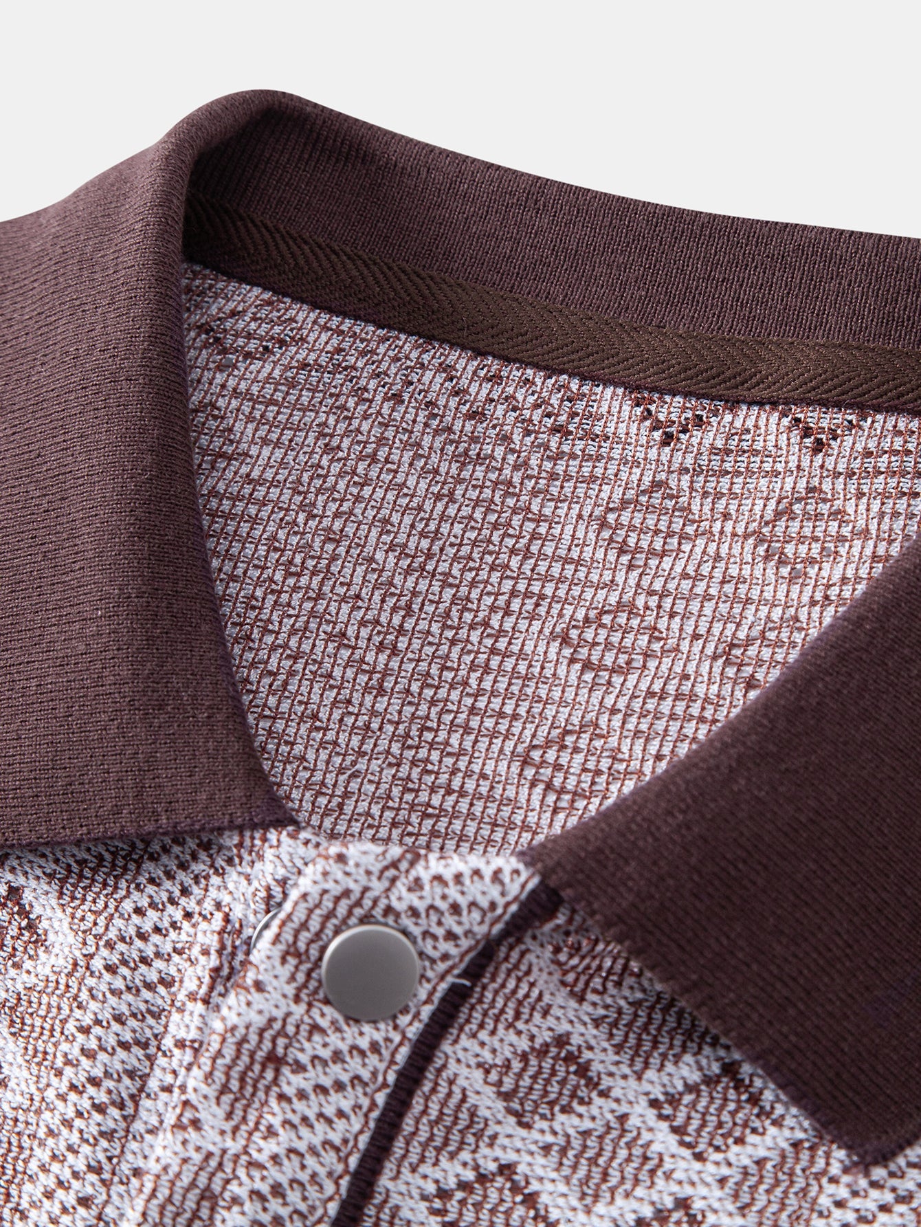 Geometric Rhombus Jacquard Polo