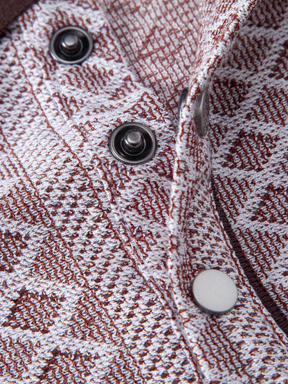 Geometric Rhombus Jacquard Polo