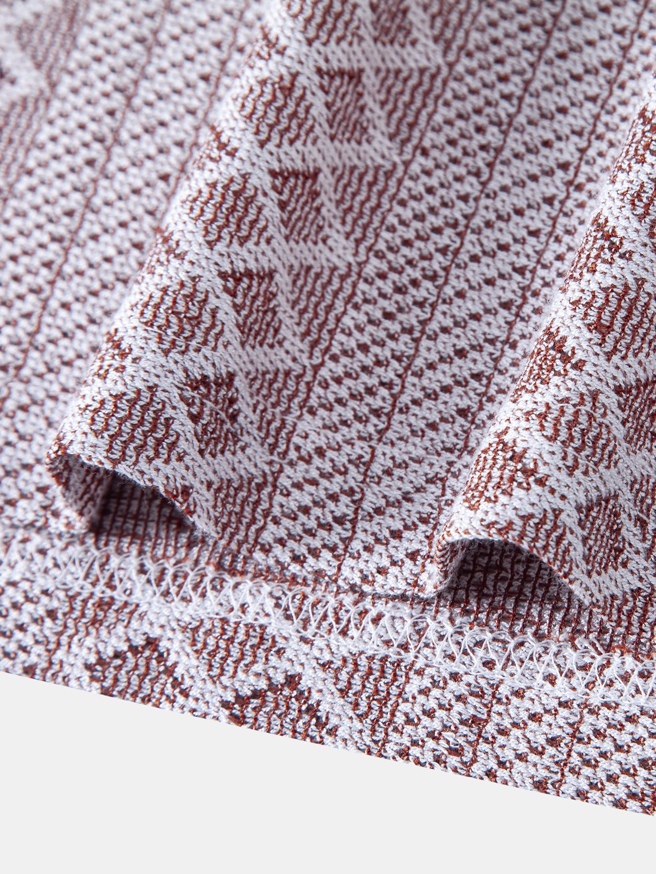 Geometric Rhombus Jacquard Polo