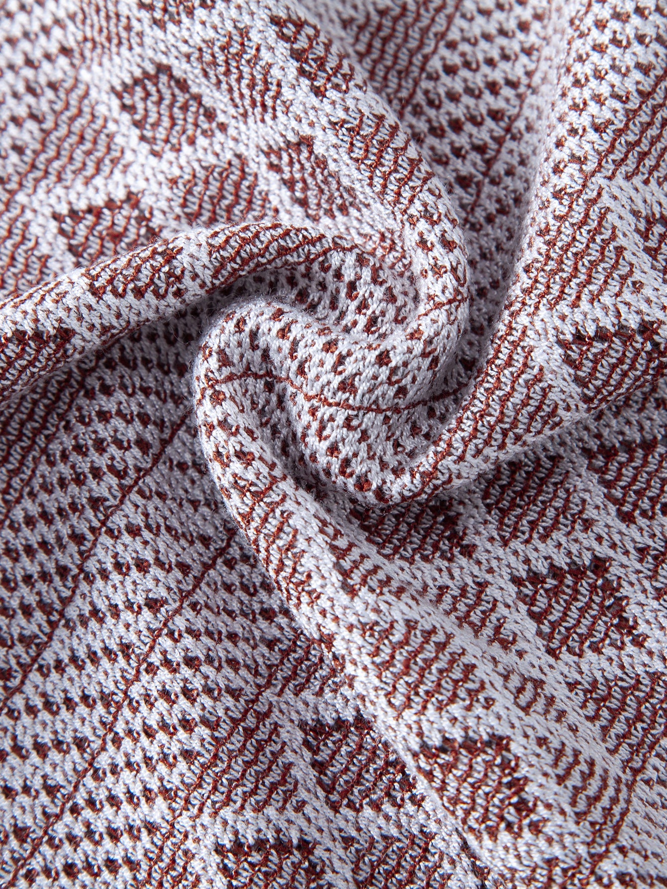 Geometric Rhombus Jacquard Polo