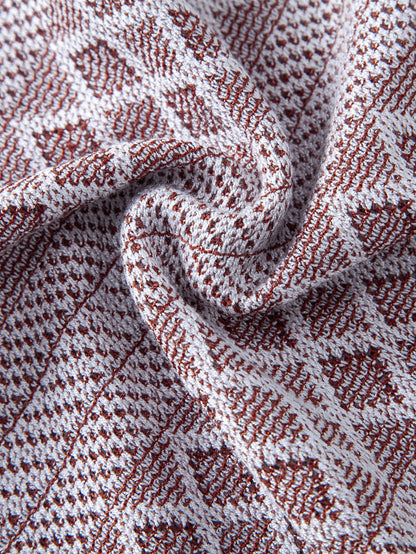 Geometric Rhombus Jacquard Polo