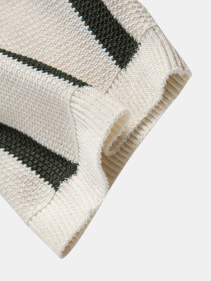 Stripe Button Up Knit Shirt